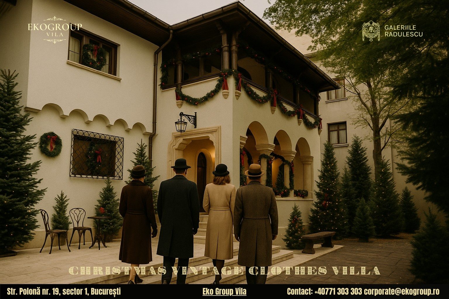 Haine de Crăciun din epoca interbelică, reluate cu rafinament în cadrul expoziției Crăciunul anilor ’30 la Eko Group Vila